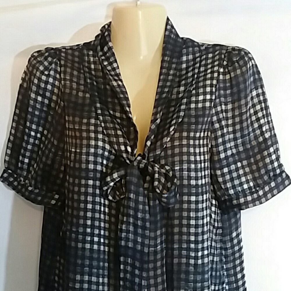 Peppermint Plaid Popover Top Shirt